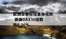 欧洲主要股指集体收跌 德国DAX30指数跌0.26%